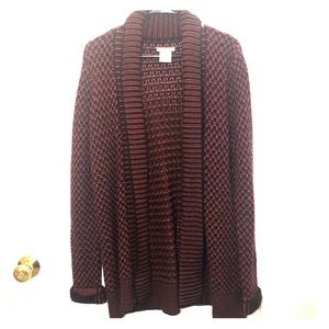 Cute black and red cozy cardigan